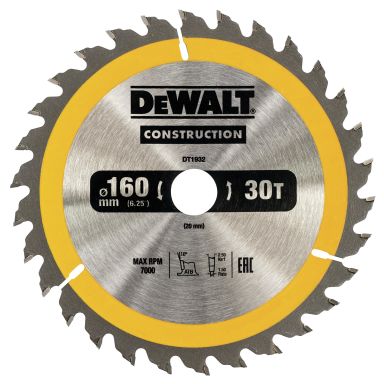 Dewalt DT1932-QZ Sågklinga 160 x 20 mm, 30T