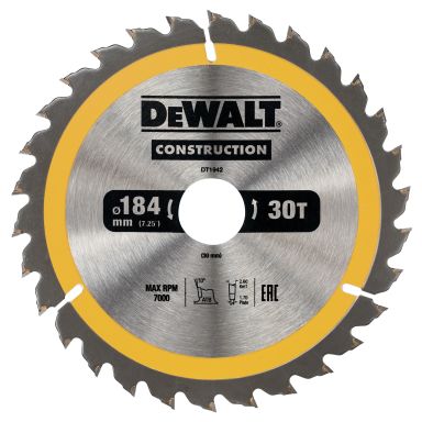 Dewalt DT1942-QZ Sågklinga 184 x 30 mm, 30T