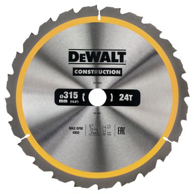 Dewalt DT1961-QZ Sirkelsagklinge 315 x 30 mm, 24T