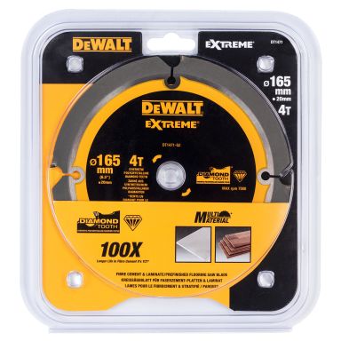Dewalt DT1471-QZ Diamantklinge 165 x 20 mm, 4T