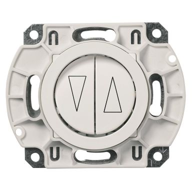 Schneider Electric 183266100 Vipptryckknapp jalusi, robust, vit
