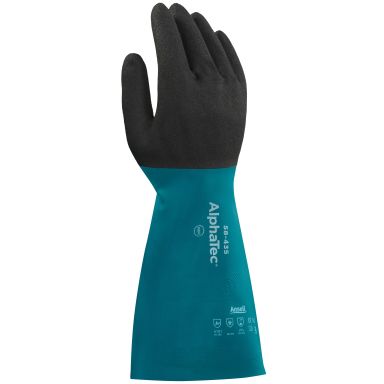 Ansell AlphaTec 58-435 Kemskyddshandske AquaDri, flossad