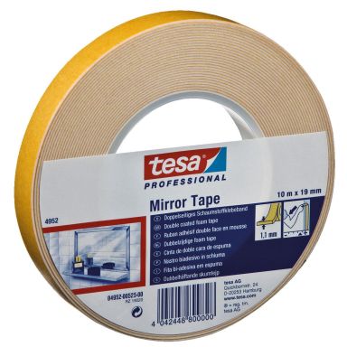 Tesa 4952 Monteringstape dobbeltsidet, hvid