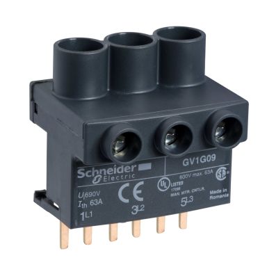 Schneider Electric GV1G09 Anslutningsplint till GV2G