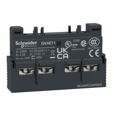 Schneider Electric GVAE11 Apukosketinlohko TeSys GV2 ja GV3