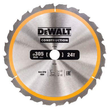 Dewalt DT1958-QZ Pyörösahanterä 305 x 30 mm, 24T