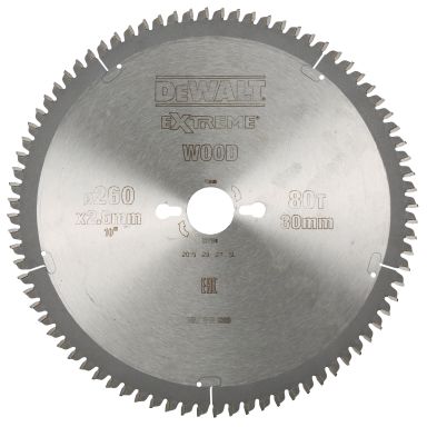 Dewalt DT4280-QZ Sågklinga 260 x 30 mm, 80T