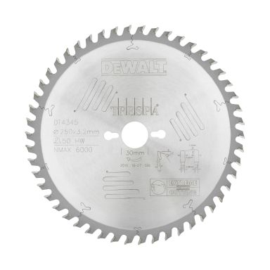 Dewalt DT4345-QZ Sågklinga 250 mm, 50T