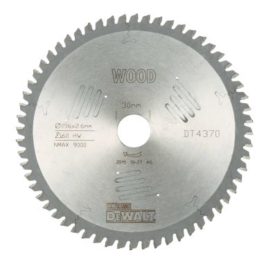 Dewalt DT4370-QZ Sirkelsagklinge 216 x 30 mm, 60T