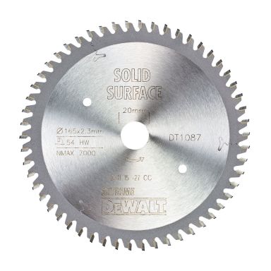 Dewalt DT1087-QZ Sahanterä 165 mm, 54T
