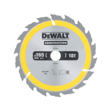Dewalt DT1933-QZ Sirkelsagklinge 165 x 20 mm, 18T