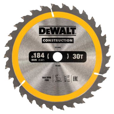 Dewalt DT1940-QZ Sågklinga 184 x 16 mm, 30T