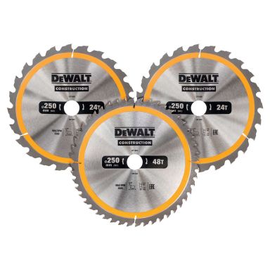 Dewalt DT1963-QZ Sågklinga 250 mm, 3-pack