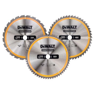 Dewalt DT1964-QZ Pyörösahanterä 305 mm, 3 kpl