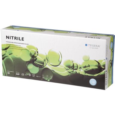 Tegera 849 Engångshandske Svart nitril, Opudrad