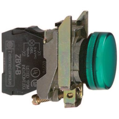 Schneider Electric XB4BVB3EX Signallampa 24 V, grön