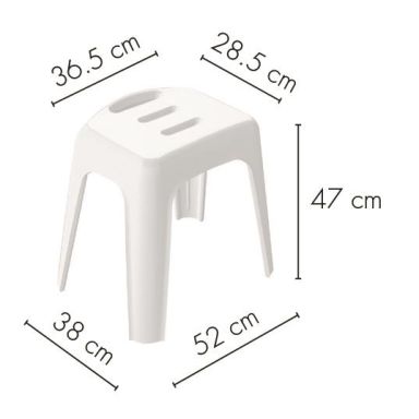 Spirella Viva Well Dusjpall 47 cm, hvit
