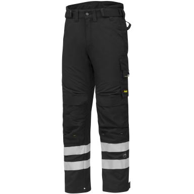 Snickers Workwear 6619 AllroundWork Talvihousut musta/musta, pitkä malli, vuorattu