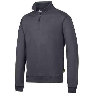 Snickers Workwear 2818 Tröja grå, med kort dragkedja