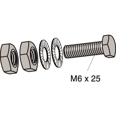MP bolagen 859E Jordboltsett M6 x 25 mm