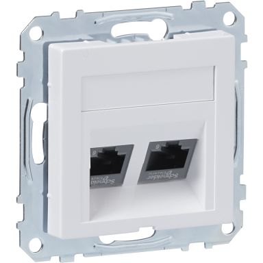 Schneider Electric Exxact 2xC6 UTP Modularuttag 2 kopplingar