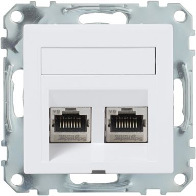 Schneider Electric WDE002440 Modularuttag central täckplatta, lutande