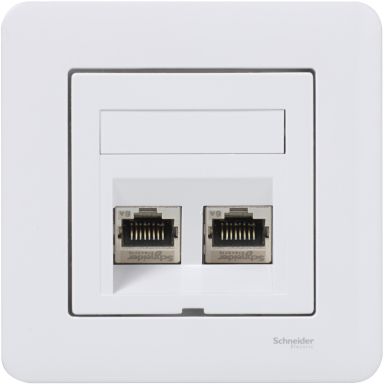 Schneider Electric WDE002438 Modularuttag med heltäckplatta