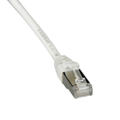 Schneider Electric ACTPC6ASFLS10WE Patch-kaapeli S/FTP, 2 x RJ45, valkoinen