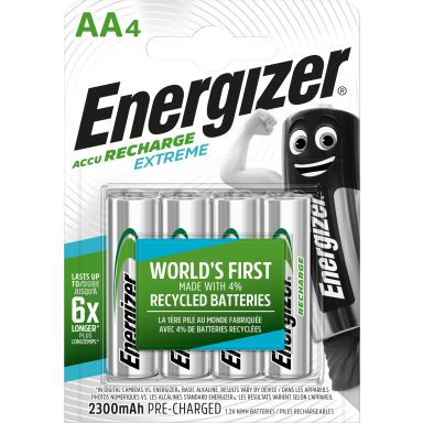 Energizer Recharge Extreme Akku ladattava, AA, 1,2 V, 4 kpl