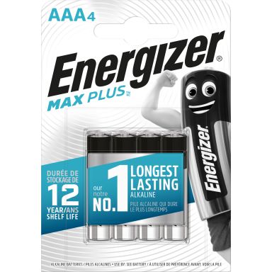 Energizer Max Plus Batteri alkaliskt, AAA, 1,5 V, 4-pack