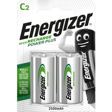 Energizer Recharge Power Plus Akku ladattava, C, 1,5 V, 2 kpl