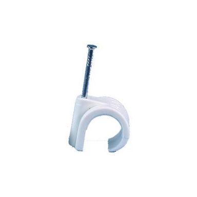 Gelia 050400030 Ledningshållare rund, vit, 100-pack