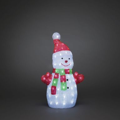 Konstsmide 6297-203 Dekorationsbelysning snögubbe, 50 cm