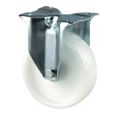 Tente 3478UOR160P63 Industrihjul nylon, hvit, plate 137 x 105 mm