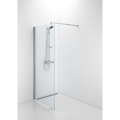 Contura Space SFNK 900 Duschvägg botstad aluminium/klart glas
