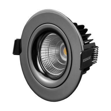 Designlight P-1602530GC Downlight 7W, gråsvart