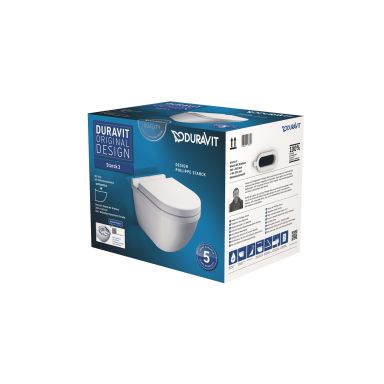 Duravit STARCK 3 WC-skål med mykstengende sete
