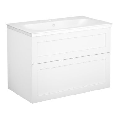 Gustavsberg Artic Kommodepakke rammedør, hvit, 80 cm