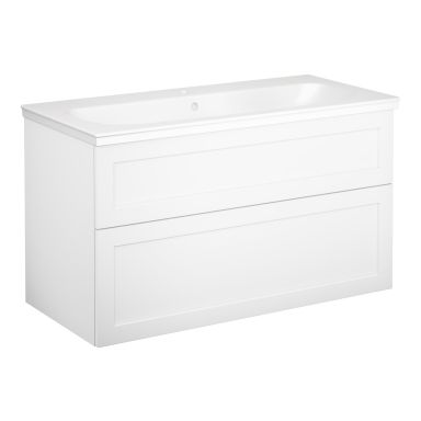 Gustavsberg Artic Pesukaappipakkaus kehysmallinen luukku, valkoinen, 100 cm, 1 sekoittimen aukko