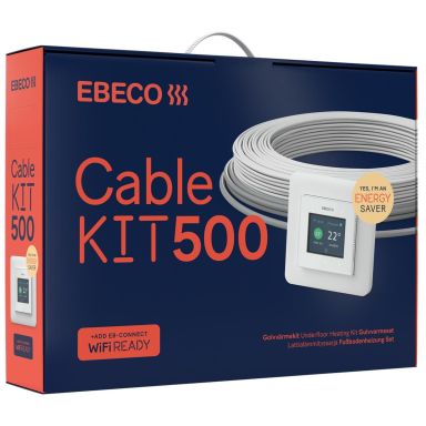 Ebeco Cable Kit 500 Gulvvarme sæt med varmekabel og termostat