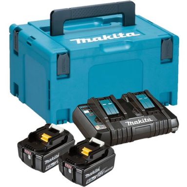 Makita 197629-2 Opladningspakke 2 stk 18V 5,0 Ah + oplader og taske