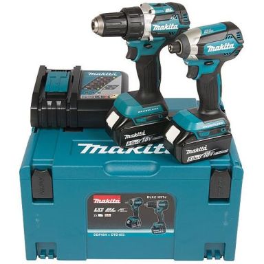 Makita DLX2189TJ Værktøjssæt med batteri og oplader