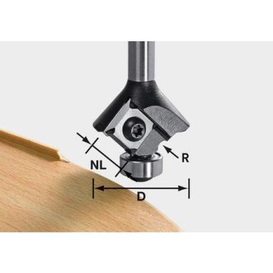 Festool S8 HW R1 D28 KL12,7OFK Avrundningsfräs med vändskär