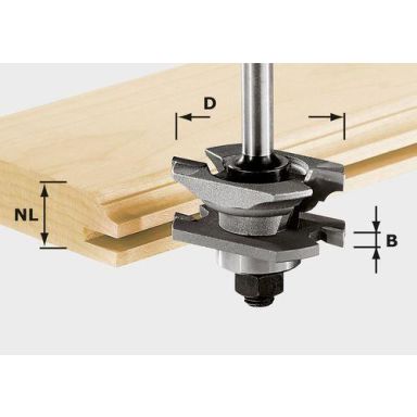 Festool HW S8 D46 x D12-NT Profilnotfräs 8mm spindel