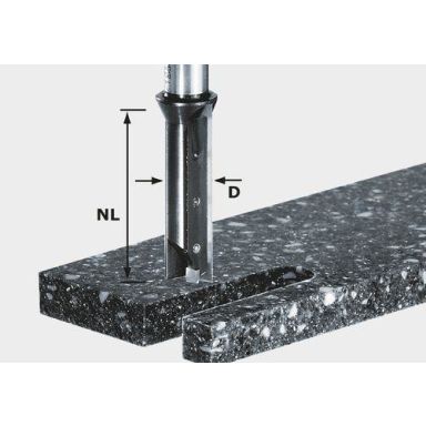 Festool HW S12 D14/45 WM Notfräs med vändskär, 12mm spindel