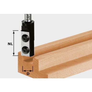 Festool HW S8 D10/25 WP Z1 Notfräs med vändskär, 8mm