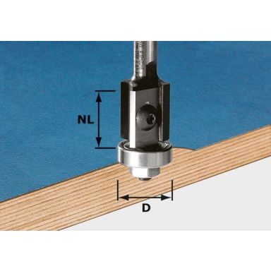 Festool HW S8 D19/20WM Z2 Kantfräs med vändskär, 8mm skaft