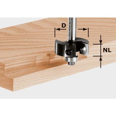Festool HW S8 D38/12 Vändskärsfalsfräs 8mm HW-skaft