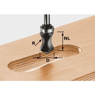 Festool HW S8 R16/NL32 Kistgreppsfräs 8mm HW-skaft