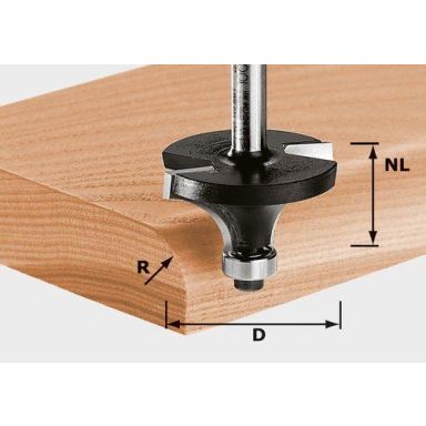 Festool HW S8 D42,7/R15 KL Avrundningsfräs 8mm spindel